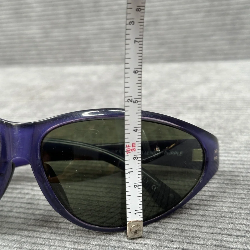 Smith Sliver Y2K Sunglasses Purple Wrap Glass Lens Made in Italy Sporty Eyewear